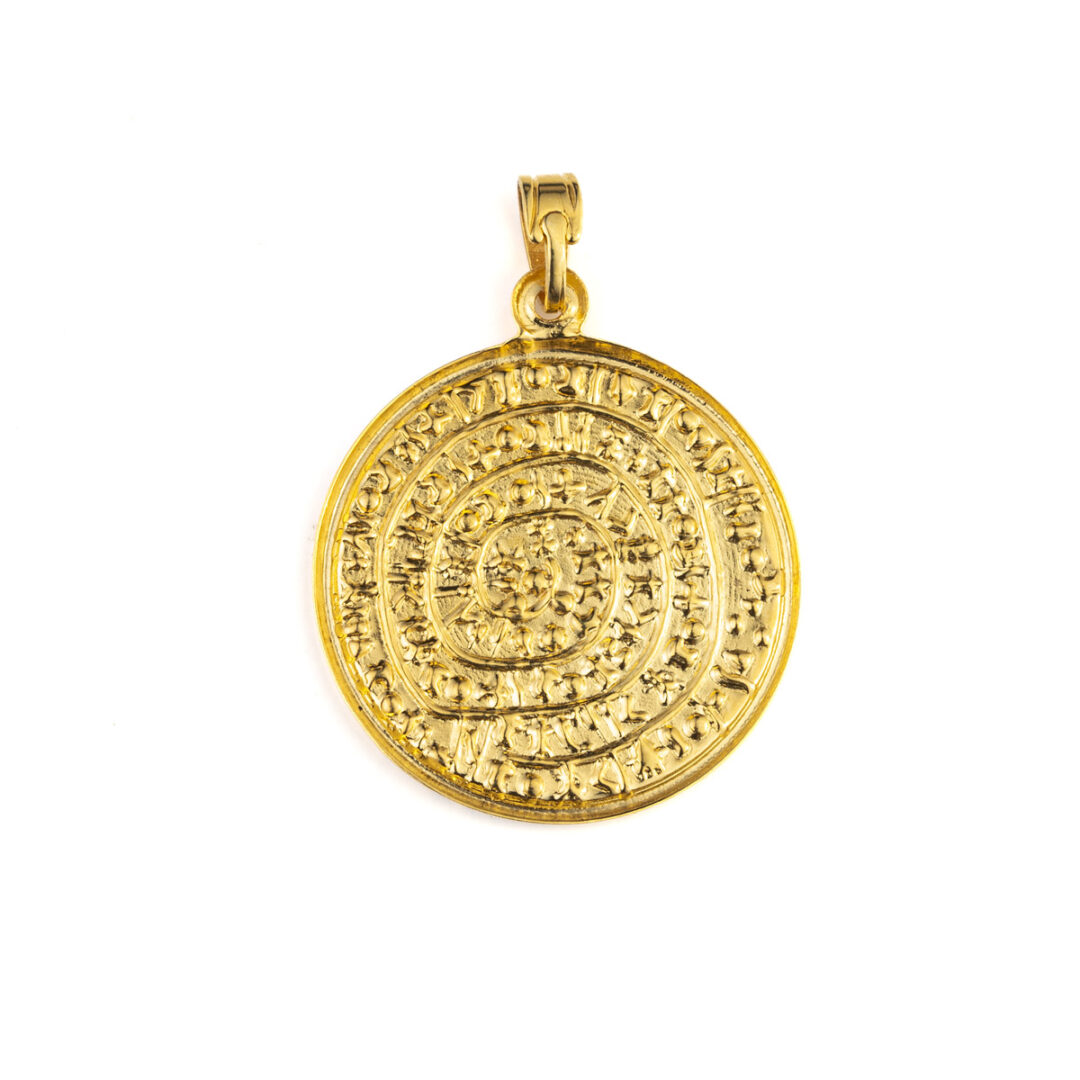 OI-P-07148039-b Phaistos Disc Pendant 14K Gold - Image 3