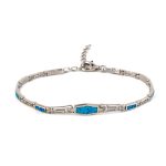 Meander Bracelet - 925 Sterling Silver with Opal - Image 4