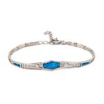 Meander Bracelet - 925 Sterling Silver with Opal - Image 3