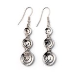 925 fine silver dangle earrings with spiral - Image 2