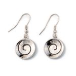 Spiral blue opal silver earrings - Image 4