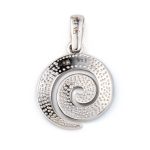 Spiral Pendant - 925 Sterling Silver with Blue Opal - Image 4