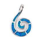 Blue Opal Spiral Pendant - Image 7