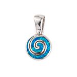 Spiral Pendant - 925 Sterling Silver with Opal - Image 4