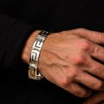 Greek Key Link Bracelet – Sterling Silver and Gold Plated - Image 4