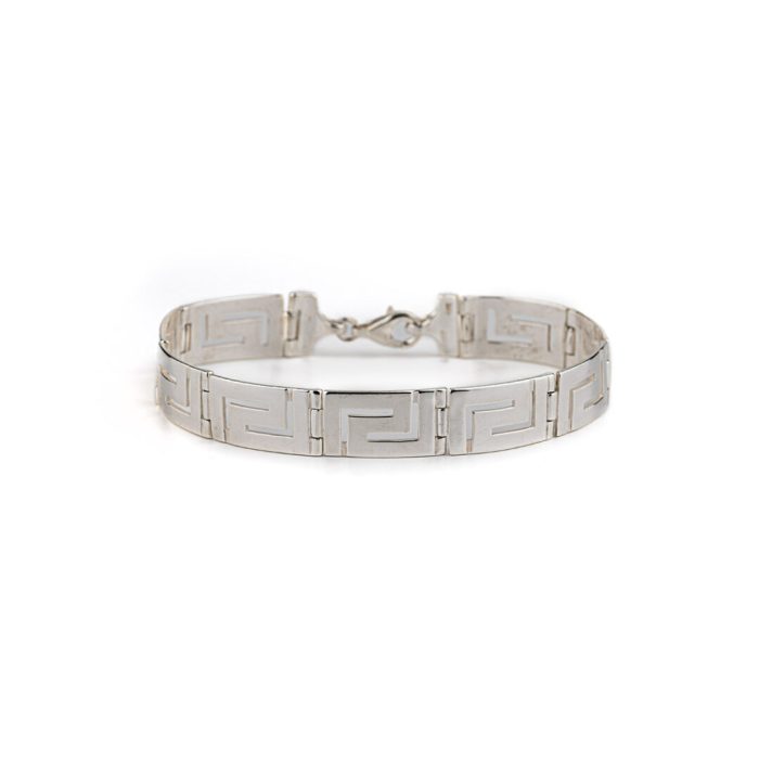 Greek Key Link Bracelet – 925 Sterling Silver - Image 17