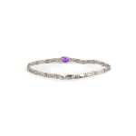 Greek Key Meander Zircon Bracelet – 925 Sterling Silver - Image 2