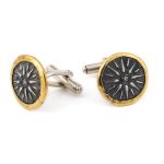 Vergina Star Cufflinks - 14K Gold and Sterling Silver - Image 5