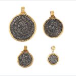 Minoan Phaistos Disc Pendant - 14k Gold and Sterling Silver - Image 6