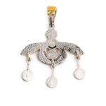 Minoan Bees Pendant - 14k Gold and Sterling Silver - Image 5