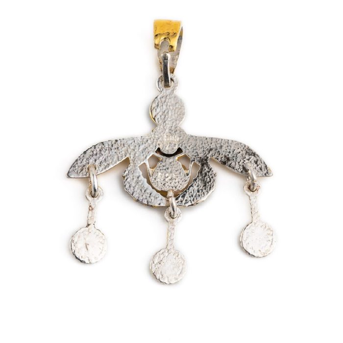 Minoan Bees Pendant - 14k Gold and Sterling Silver - Image 5