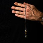 Spartan Sword Pendant - 14K Gold and Sterling Silver - Image 5