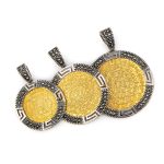 Phaistos Disc Pendant - Sterling Silver Gold Plated - Image 5