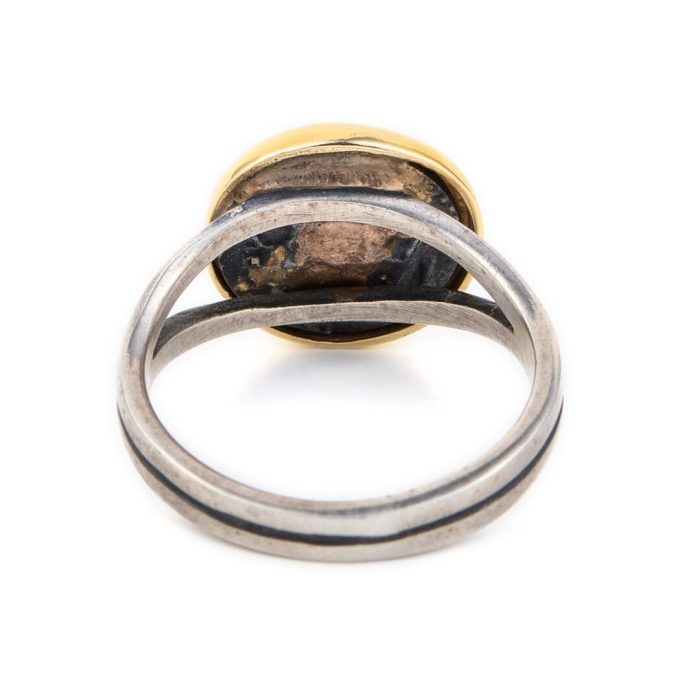Hercules Coin Ring - 14k Gold and Sterling Silver - Image 3