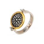 Vergina Star Ring - 14K Gold and Sterling Silver - Image 3