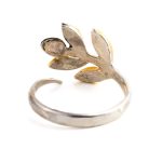 Olive Leaves Ring - 14K Gold and 925 Sterling Silver - Image 3