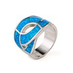 Blue Opal Ring - 925 Sterling Silver - Image 3
