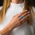Blue Opal Ring - 925 Sterling Silver - Image 2