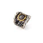 Goddess Athena Coin Ring - 14K Gold and 925 Sterling Silver - Image 3
