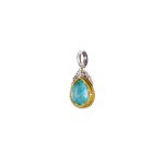 Gerochristo - Iris pendant in Sterling Silver with Amazonite