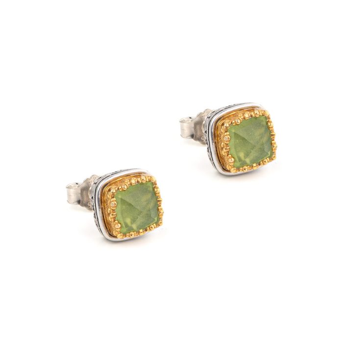 Gerochristo - Iris stud earrings with Turquoise Copper - Image 5