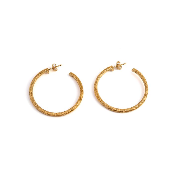 Small Hoop earrings in Gold plated silver 925 - Image 5