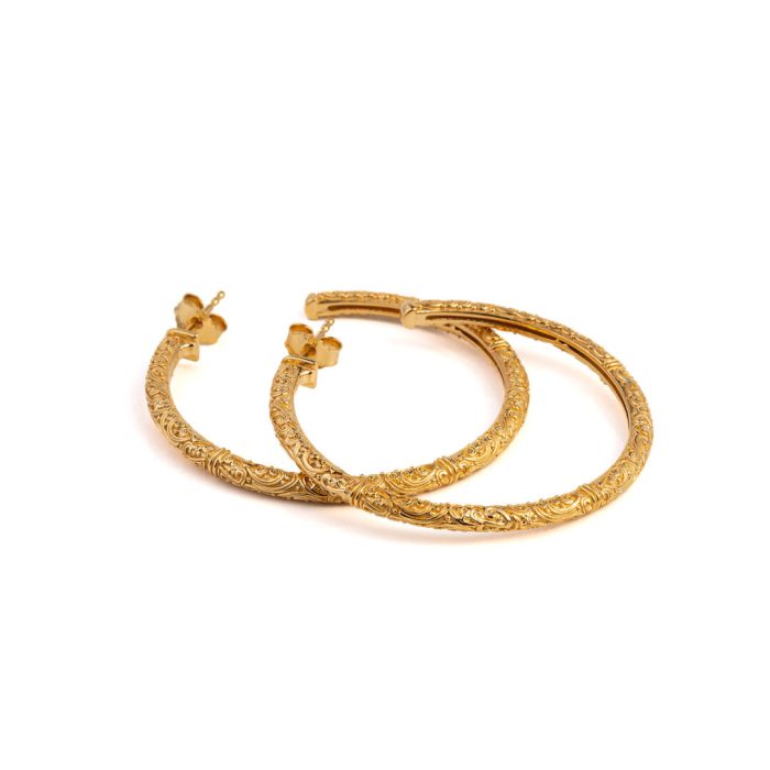 Small Hoop earrings in Gold plated silver 925 - Image 4