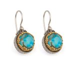 Gerochristo - Dione round earrings in Sterling silver with Gemstones - Image 2