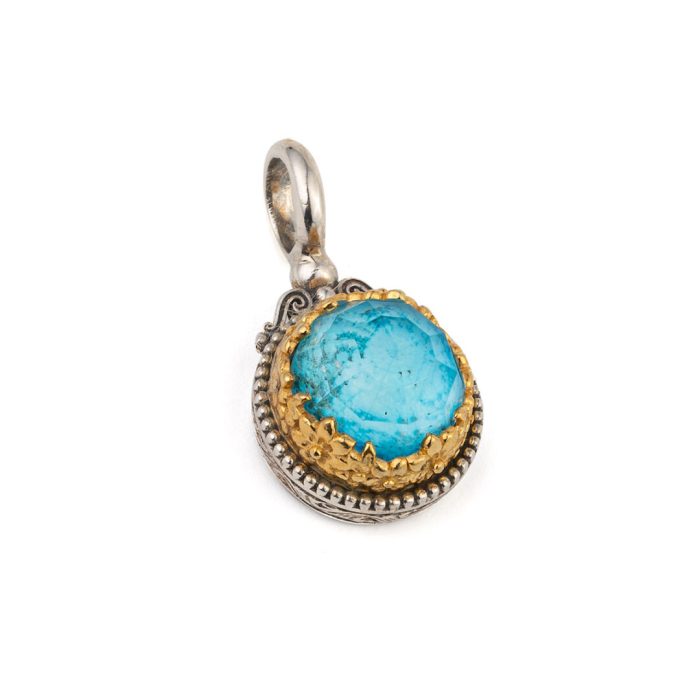 Gerochristo – Dione round pendant with Gemstones - Image 4
