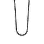 925 Sterling Silver Oxidised Wheat Thick Chain