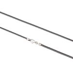 925 Sterling Silver Oxidised Wheat Thick Chain - Image 2