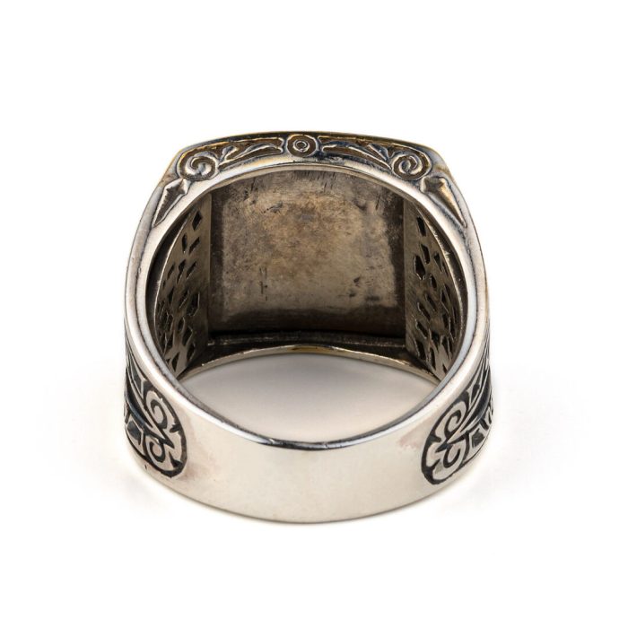 Rosette Ring in Sterling Silver and Gold Plated - Image 3