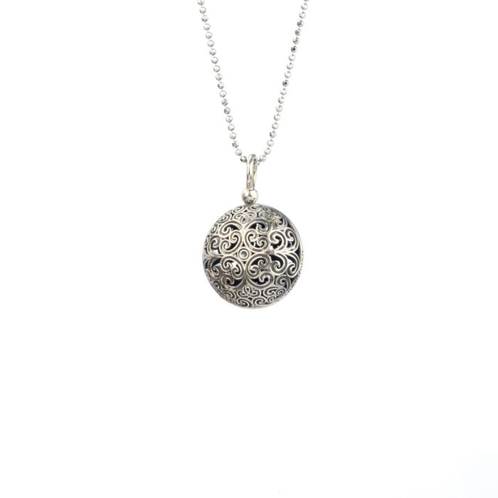 Gerochristo - Kallisto round pendant in oxidized silver 925 - Image 4