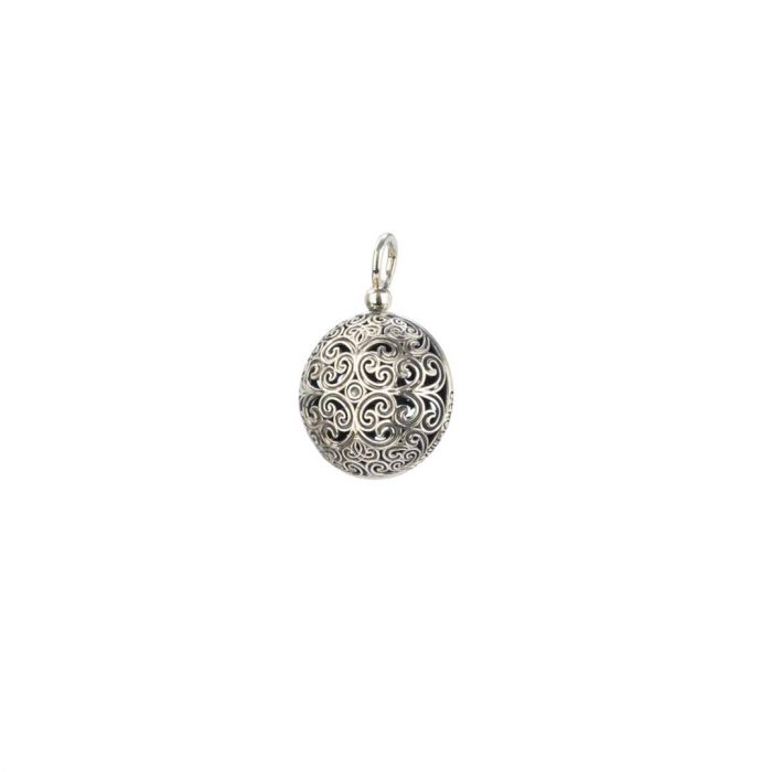 Gerochristo - Kallisto round pendant in oxidized silver 925 - Image 3