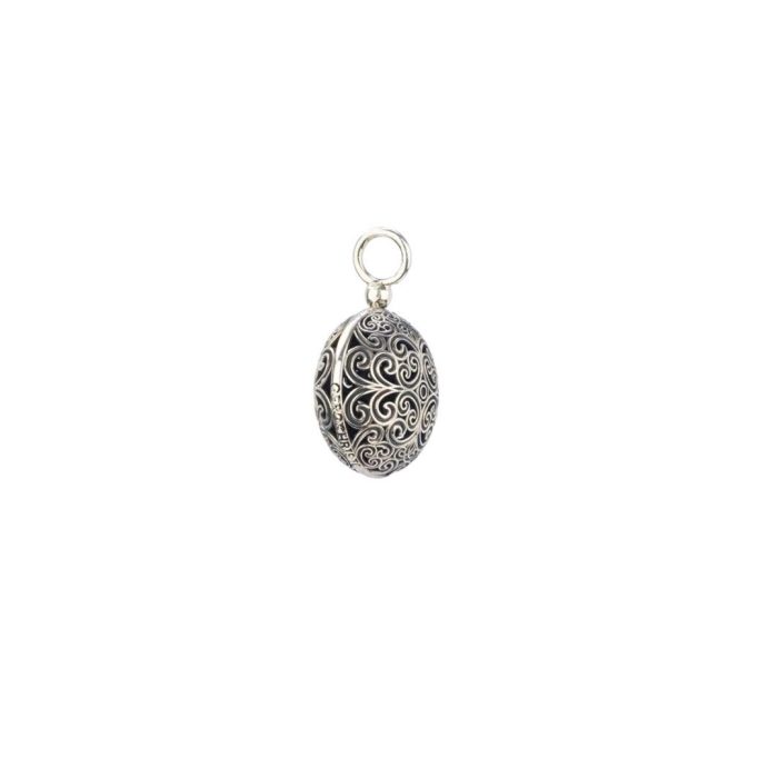 Gerochristo - Kallisto round pendant in oxidized silver 925 - Image 5