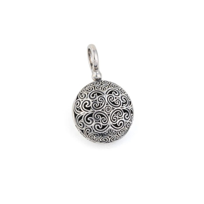 Gerochristo - Kallisto round pendant in oxidized silver 925 - Image 1