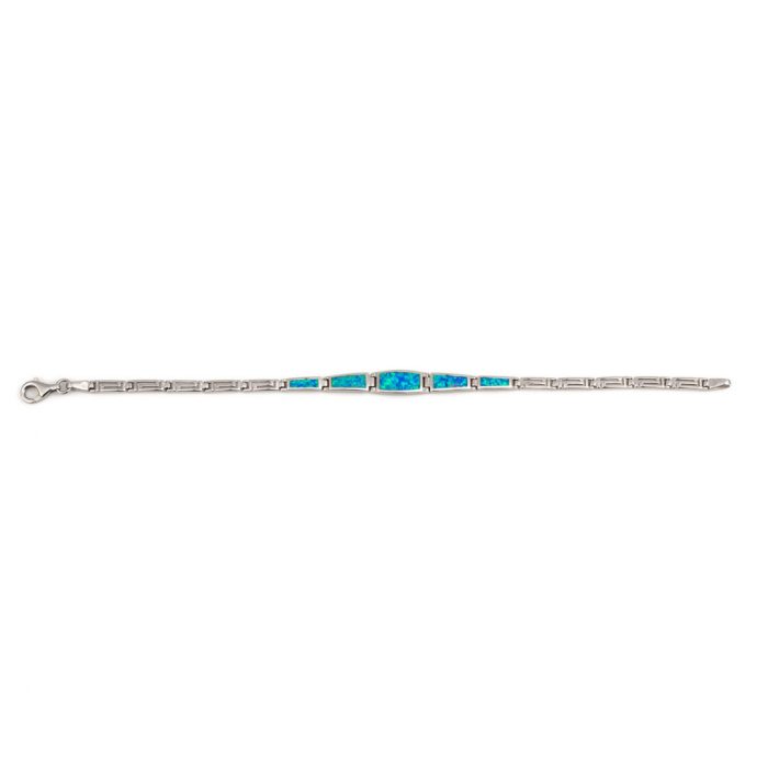 Meander Bracelet – 925 Sterling Silver with Opal - Image 5