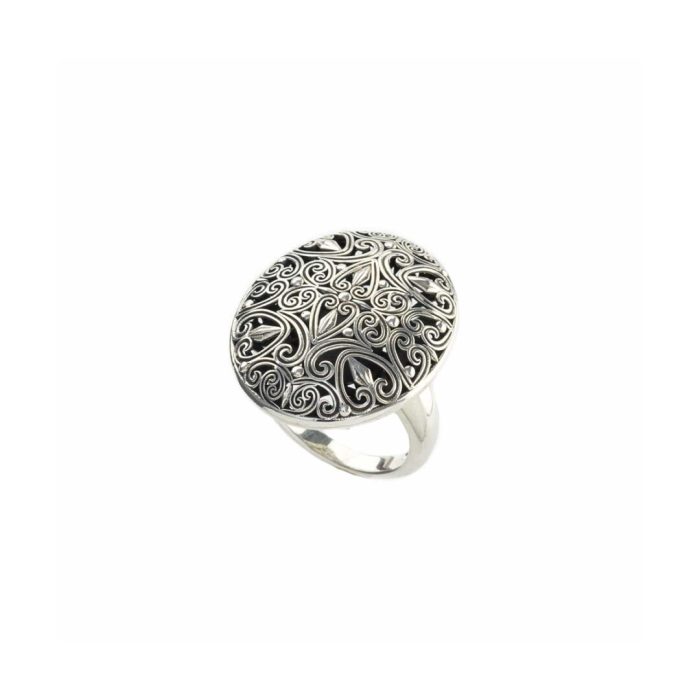 Gerochristo - Kallisto Oval Ring in oxidized silver - Image 3