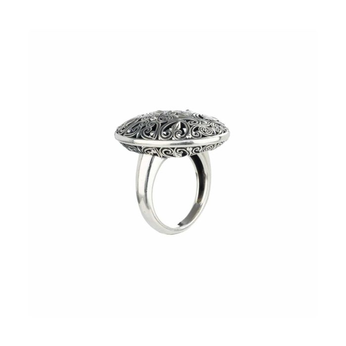Gerochristo - Kallisto Oval Ring in oxidized silver - Image 5