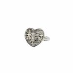 Kallisto Heart Ring in oxidized silver 925
