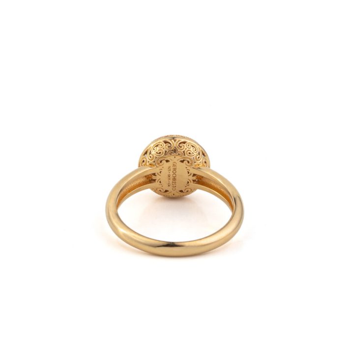 Kallisto Round Ring in Gold plated sterling silver - Image 3