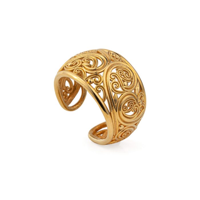 Gerochristo – Byzantine Ring in Sterling Silver and Gold Plated - Image 3