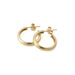 Meander Greek Key Hoop Earrings – 925 Sterling Silver and Gold Plated - Image 3