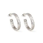 Sterling Silver 925 Greek Meander Earrings - Image 5