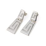 Sterling Silver Meander Stud Earrings - Image 2