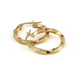 Meander Twisted Hoop Earrings - 14K Gold - Image 3
