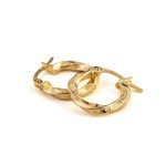 Meander Twisted Hoop Earrings - 14K Gold - Image 4