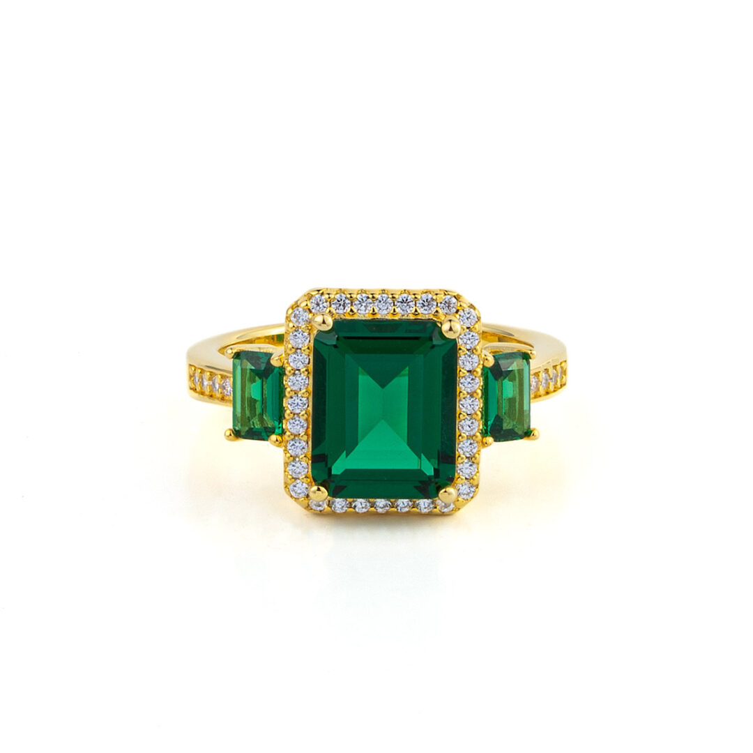 SI-R-06195024|SI-R-06195024m|SI-R-06195024b|package-roots Green Cubic Zirconia Ring - Image 1