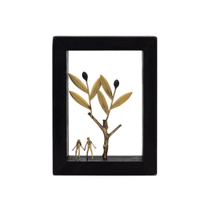 The couple - Bronze Wood art frame - Image 1