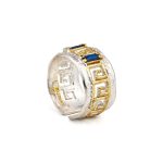 Greek Key Lace Ring with Zircon - Image 3